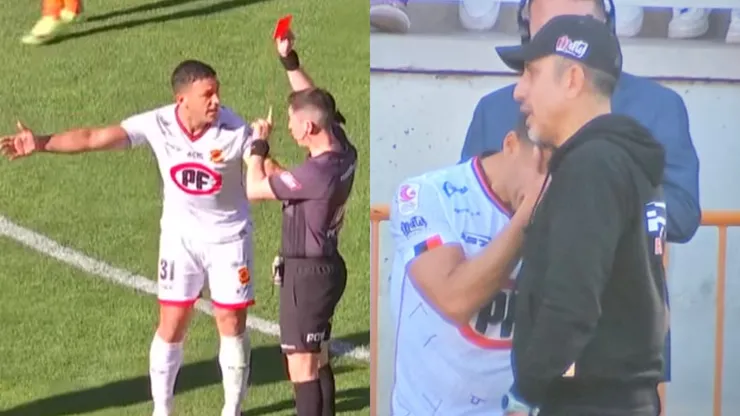 Isaac Díaz se fue desconsolado tras recibir tarjeta roja directa. (Foto: TNT Sports)