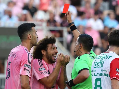 Pese a reclamo de Busquets al árbitro: Maximiliano Falcón recibe tarjeta roja en Inter Miami