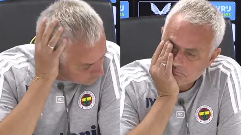 José Mourinho rompió en llanto en conferencia de prensa (Captura).