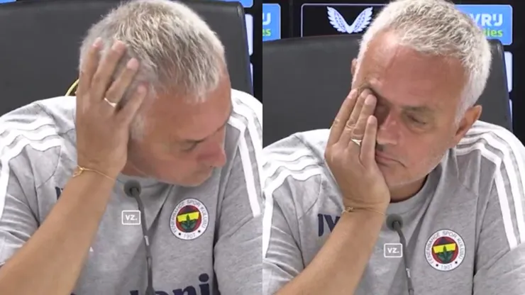 José Mourinho rompió en llanto en conferencia de prensa (Captura).