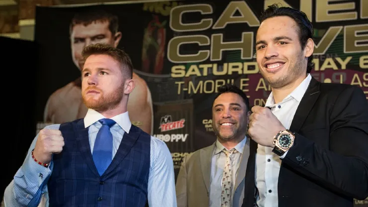 Canelo Álvarez y Chávez Jr son apuntados por presuntos vínculos a peligrosos carteles. ( Brett Coomer / Houston Chronicle ) (Photo by Brett Comer/Houston Chronicle via Getty Images)