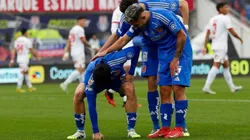 La celebración de Javier Altamirano de su gol ante Unión Española.