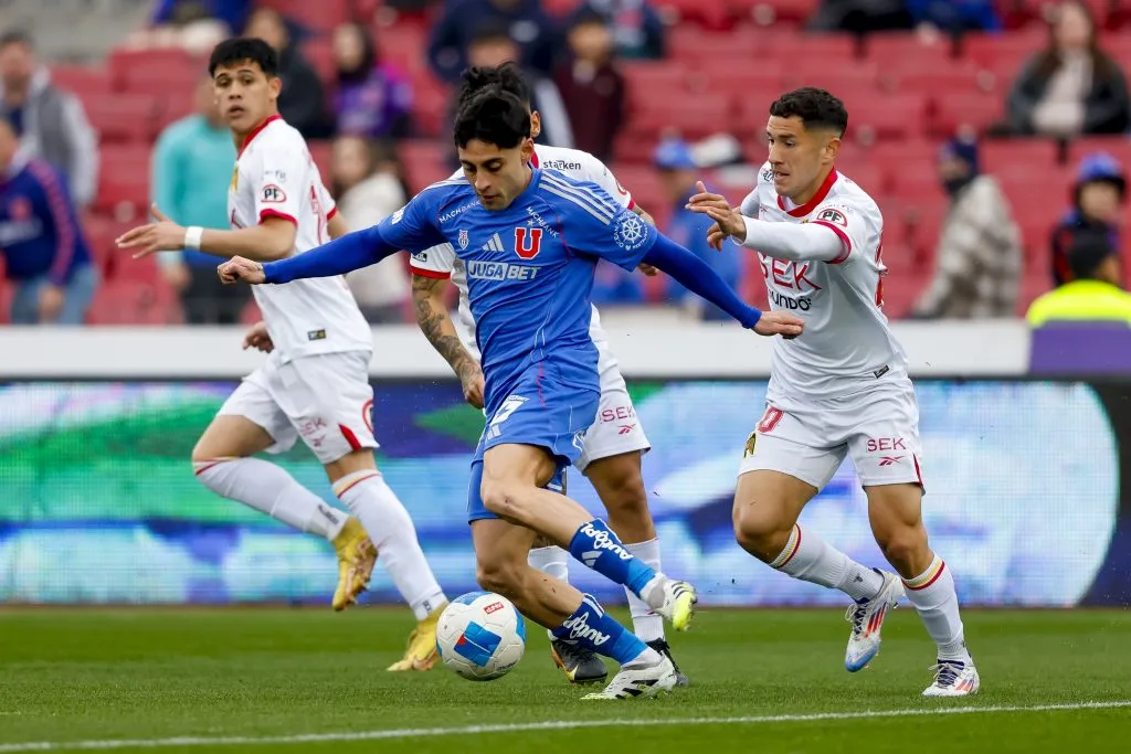Altamirano puso la paridad en el marcador en el partido de la U ante Unión Española | FOTO: Pepe Alvujar/Photosport