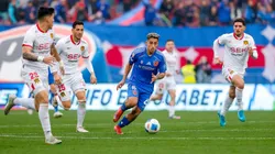 Lucas Assadi fue la figua del triunfo de la U. (Foto: Photosport)