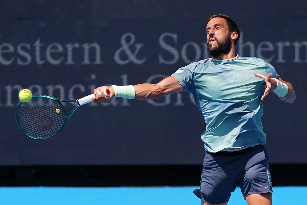 Damir Dzumhur dio una gran batalla ante Carlos Alcaraz en Cincinnati (Getty Images).