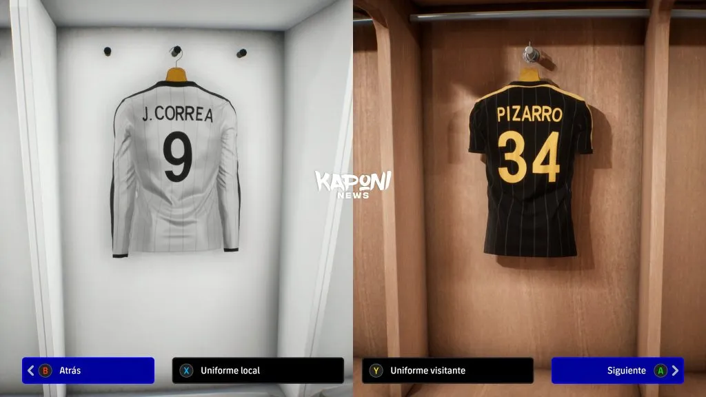 Así son los uniformes de Colo Colo en el eFootball 2026. (Foto: Felipe Kaponi)