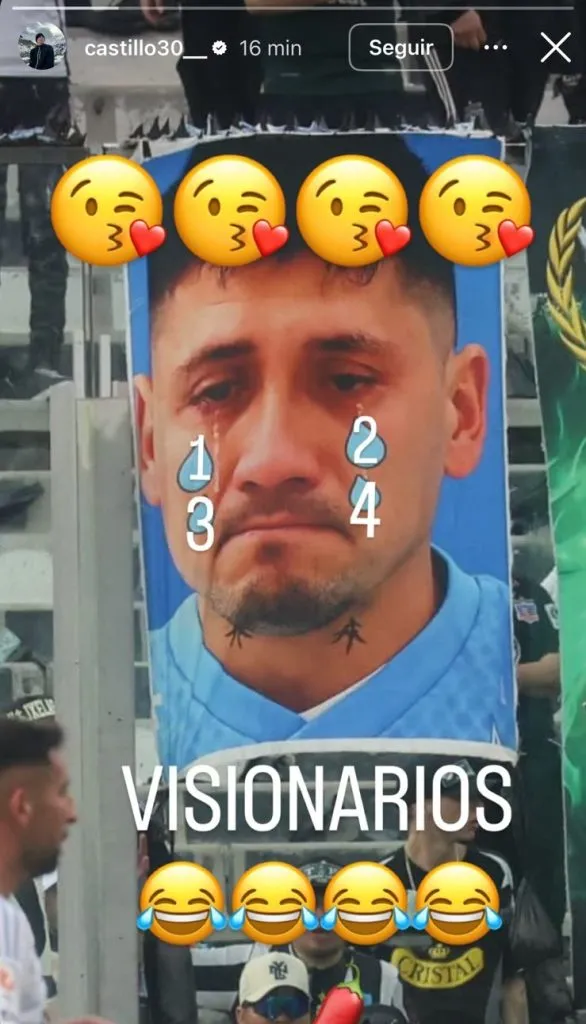 La burla de Nicolás Castillo contra los hinchas de Colo Colo.