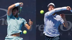 Carlos Alcaraz podría arrebatarle el 1 del mundo a Jannik Sinner en el US Open (Getty Images).