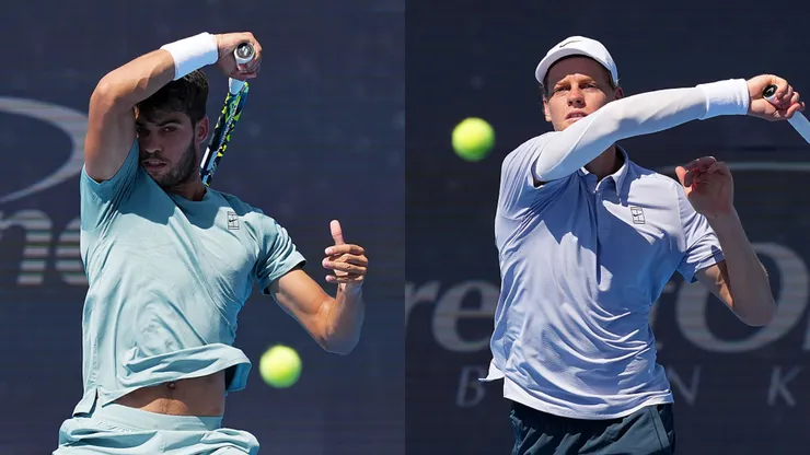 Carlos Alcaraz podría arrebatarle el 1 del mundo a Jannik Sinner en el US Open (Getty Images).