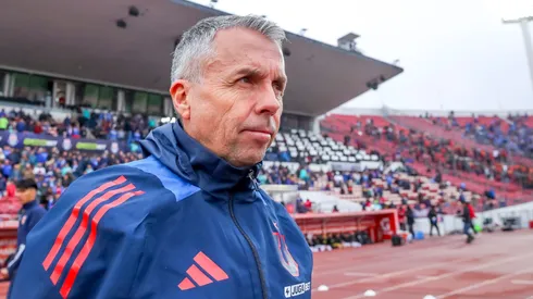 Álvarez irradia fe para el partido de la U ante Independiente.