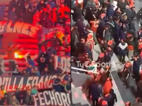 Partido detenido: graves incidentes en Avellaneda entre U. de Chile e Independiente