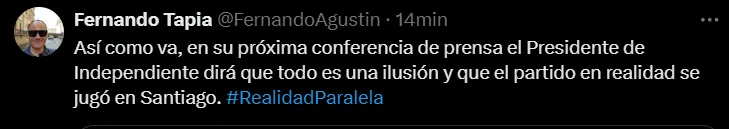 Las palabras de Fernando Tapia para referirse a las comentadas palabras de Néstor Grindetti | FOTO: Captura