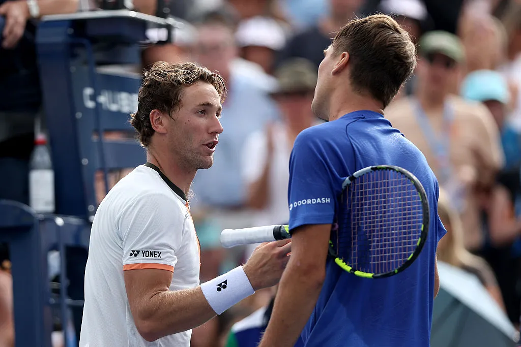 Collignon dio el golpe en el US Open y eliminó a Casper Ruud (Getty Images).