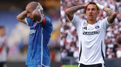 Marcelo Díaz y Javier Correa tuvieron un malentendido. (Foto: Photosport)