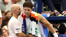 Ben Shelton dijo adiós entre lágrimas tras una lesión al hombro (Getty Images).