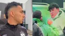 El atacante de los albos salió a explicar lo que ocurrió en zona mixta. Acusa "cobarde ataque".- (Foto: Captura TNT Sports)