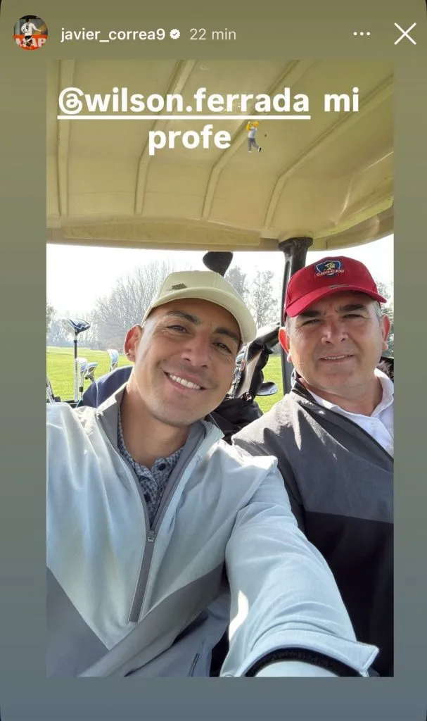 Captura de la historia de Instagram de Javier Correa.