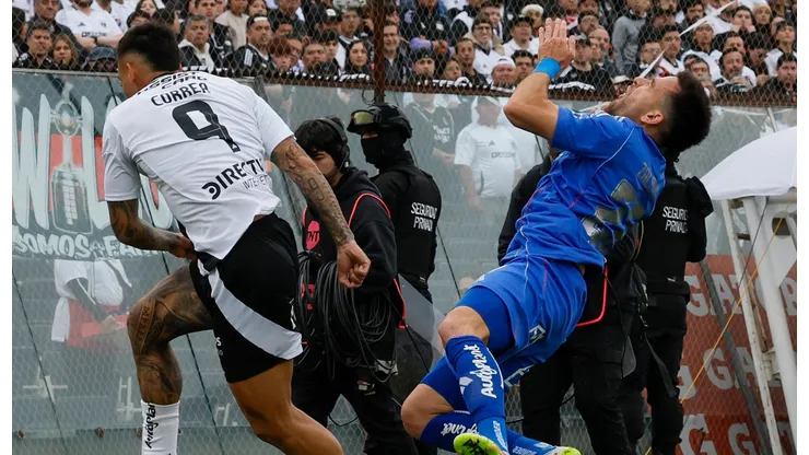 La acción entre Javier Correa y Matías Zaldivia generó debate.