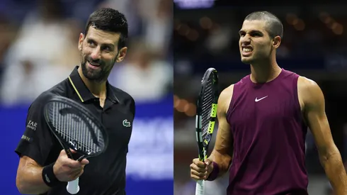 Novak Djokovic y Carlos Alcaraz se verán las caras en el Abierto de los Estados Unidos. (Foto: Getty)