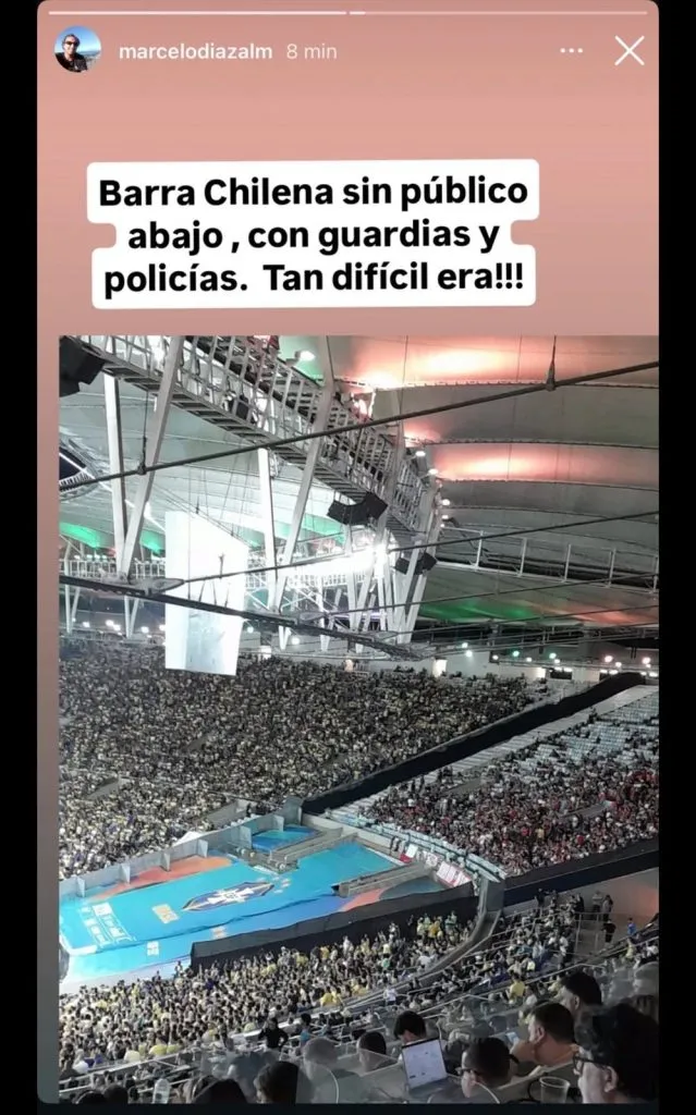 La historia del periodista Marcelo Díaz en Instagram (Instagram).