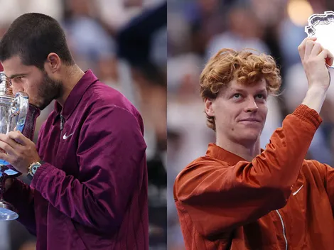 Mientras Carlos Alcaraz ganó US$5 millones en el US Open, esto se embolsó Jannik Sinner