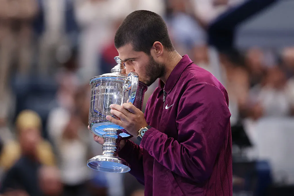 Carlos Alcaraz ganó el US Open y recuperó la cima del tenis mundial (Getty Images).
