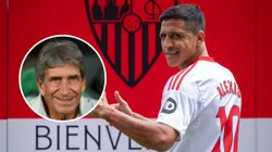 Manuel Pellegrini habla de Alexis Sánchez en Sevilla. (Foto: Sevilla/Getty)
