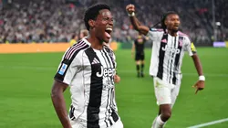 Jonathan David, flamante refuerzo de la Juventus, festeja su gol en la victoria de la Vecchia Signora por 2-0 ante Parma.