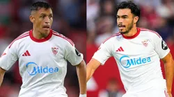 Alexis Sánchez se lució con una genial asistencia en su debut en Sevilla. Suazo fue el que armó la jugada. (Foto: Getty)