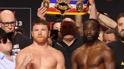 Terence Crawford y Canelo Álvarez podrían verse las caras en el futuro... aunque es poco probable que sea en su siguiente combate (Foto: Getty)