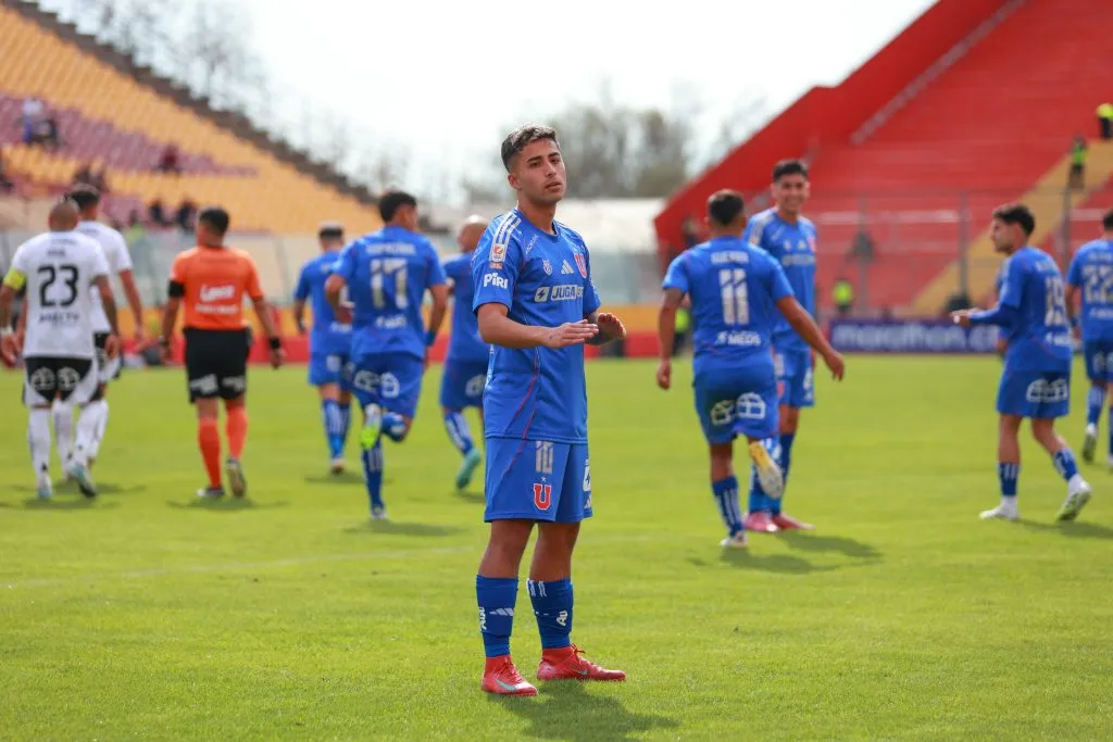 “El Ninja Azul” celebrando su nueva anotación en la U | FOTO: Javier Vergara/Photosport