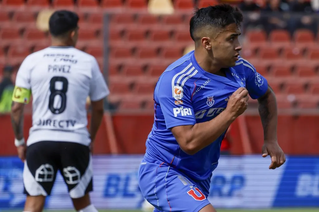 Nicolás Guerra anotó un gol en la victoria de Universidad de Chile ante Colo Colo. (Créditos: Photosport)