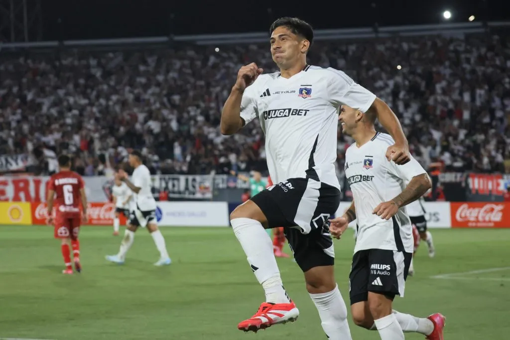 El último gol de Salomón Rodríguez con Colo Colo fue en la goleada por 4-0 sobre Unión San Felipe por la Copa Chile 2025. (Foto: Dragomir Yankovic/Photosport)