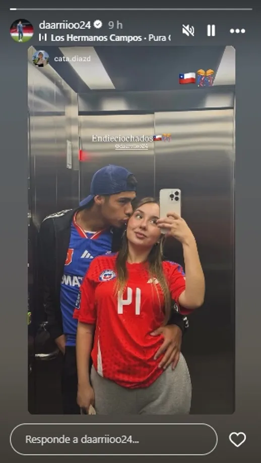 Darío Osorio disfruta el 18 de septiembre en modo Universidad de Chile.