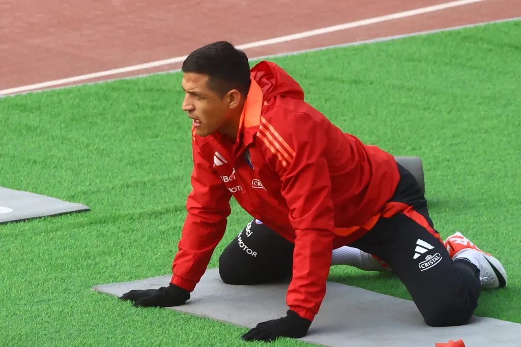 Alexis Sánchez en pleno entrenamiento con la Selección Chilena | FOTO: Jonnathan Oyarzun/Photosport