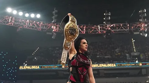 Stephanie Vaquer acaba de conquistar el título mundial de WWE (Photo by Rich Wade/WWE via Getty Images)