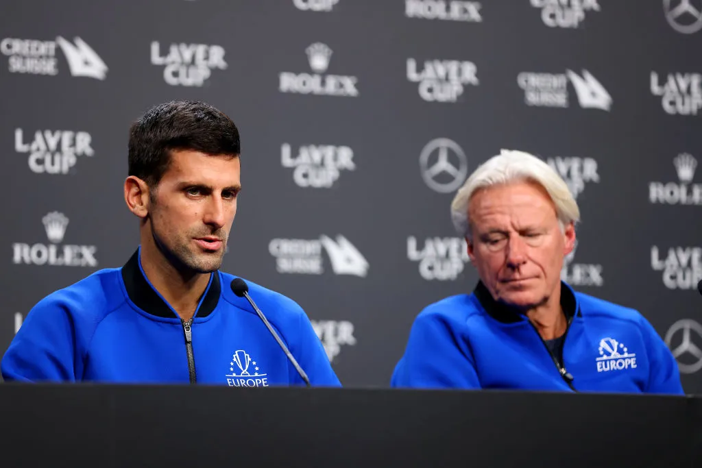 Borg no tuvo dudas y eligió a Novak Djokovic como el mejor de la historia (Getty Images for Laver Cup).
