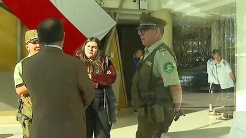 Carabineros se hizo presente en el hotel de Arabia Saudita en Talca. (Foto: Captura)