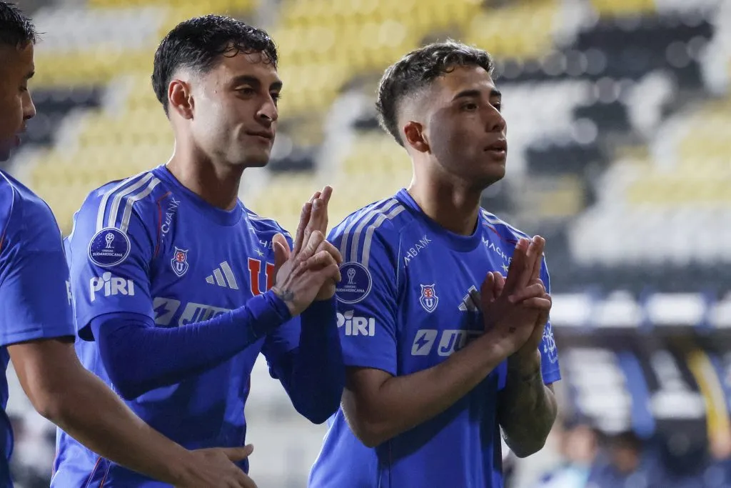 Javier Altamirano y Lucas Assadi celebrando un tanto ante Alianza Lima | FOTO: Andres Pina/Photosport