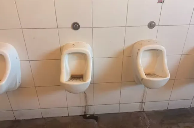 Este era el estado de los urinarios en el Estadio Nacional | FOTO: X (Twitter)