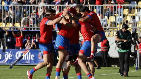 Los Cóndores festejaron la clasificación al Mundial en Viña del Mar. (Foto: Raúl Zamora/Photosport)