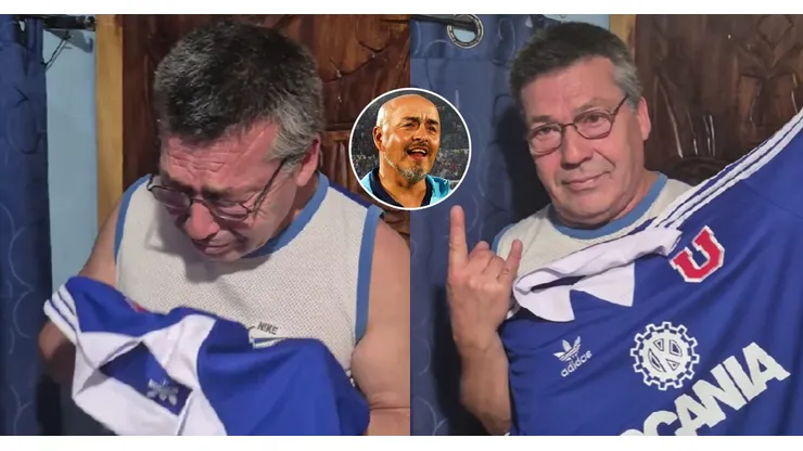 Un fanático con una camiseta de la U de 1990 conmovió a internet.