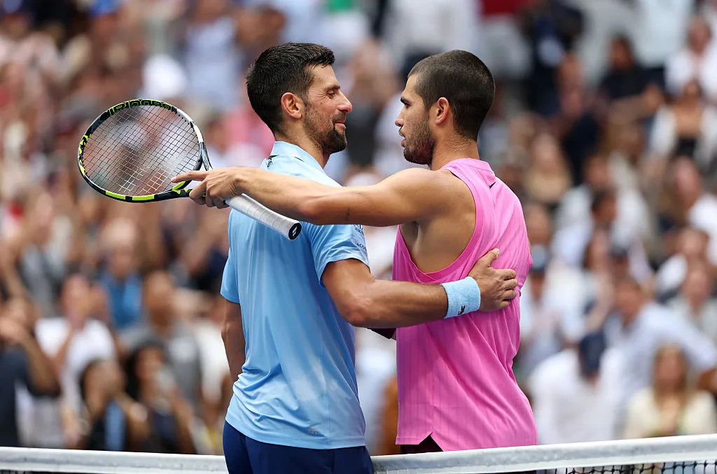 Novak Djokovic reaccionó a los dichos de Carlos Alcaraz (Getty Images).