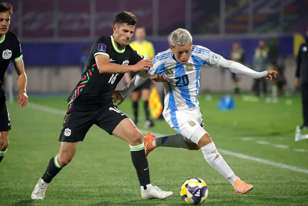 Prestianni y su mensaje a la hinchada chilena | Foto: Photosport