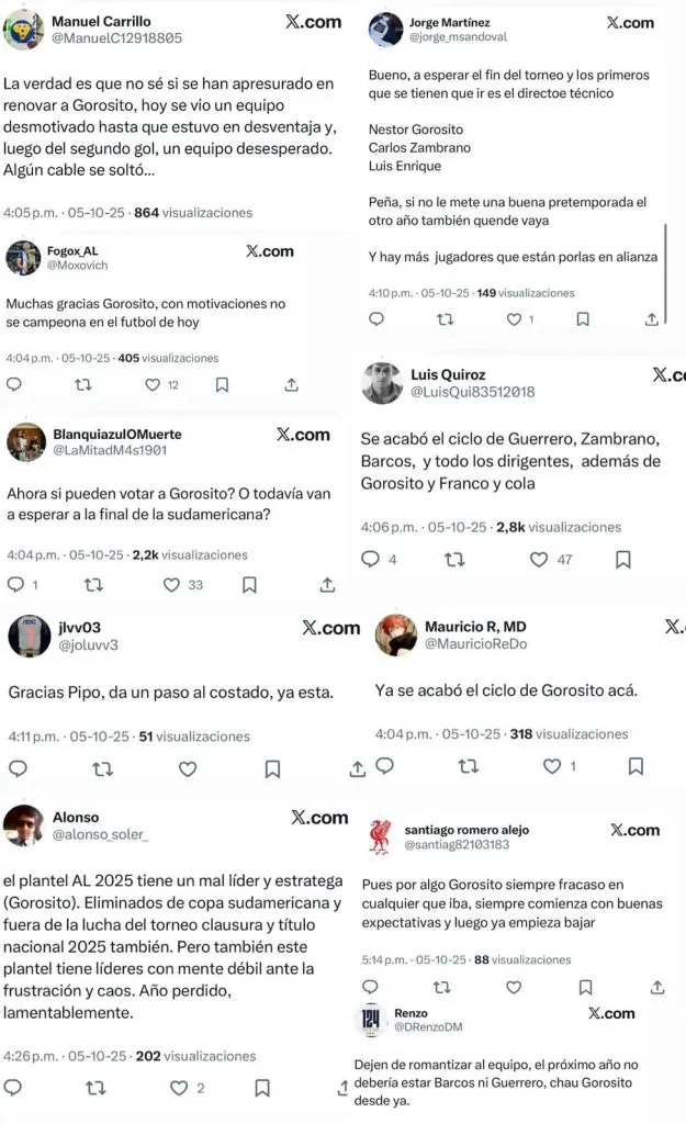 Los fanáticos de Alianza Lima se tomaron la red social X para destrozar a Pipo Gorosito