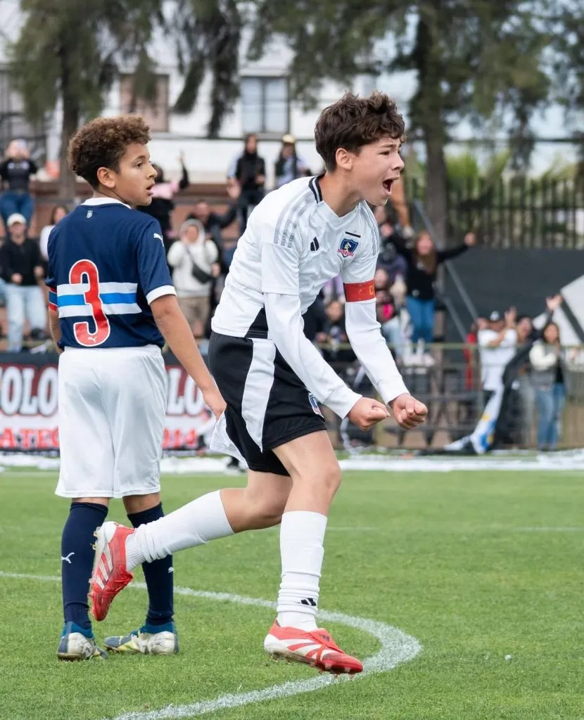 Santiago Neira anotó el único gol en la final de la Sub 11. (Foto: @colocolofutboljoven)