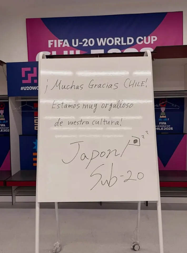 El comentado mensaje de Japón en el recinto deportivo de Ñuñoa | FOTO: ANFP