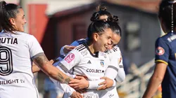 Michelle Olivares no podrá jugar esta noche, pero no se quedó atrás en alentar a sus compañeras de equipo (Foto: Colo Colo femenino)