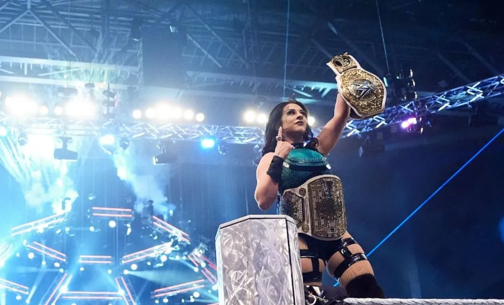 La campeona del mundo ahora se quedó con el cinturón en el Crown Jewel 2025. (Foto: Getty Images)