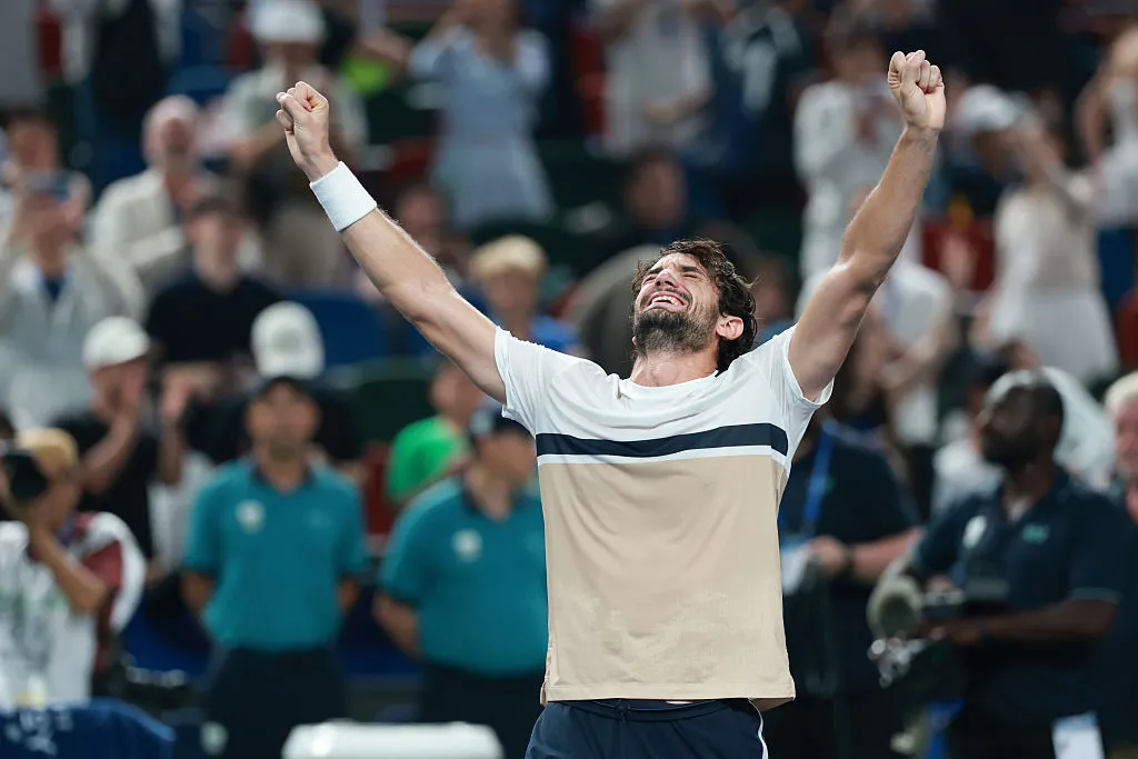 Valentín Vacherot firmó la mejor semana de su vida en el Masters 1000 de Shanghái (Getty Images).